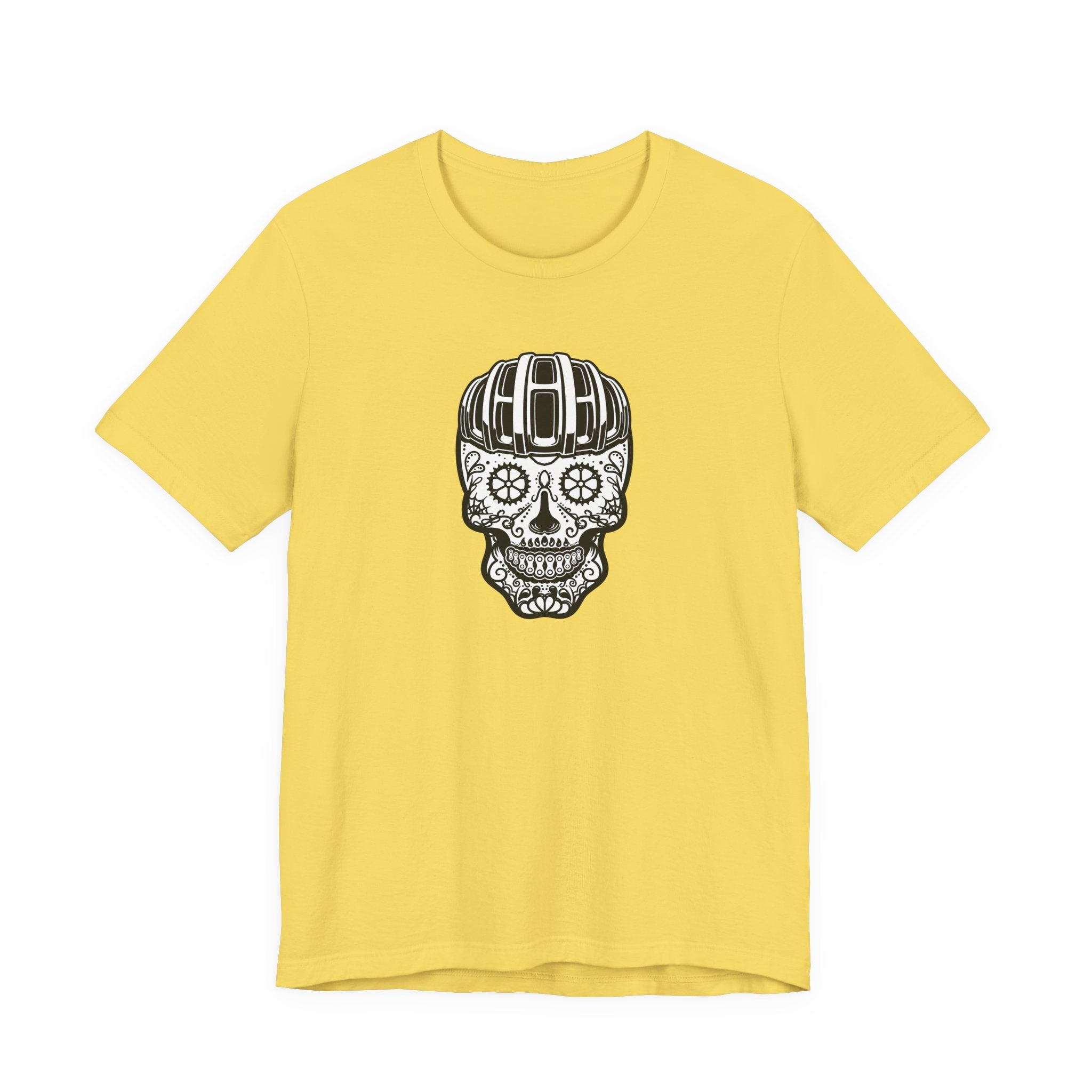 Bike Calavera (Black & White) | Cycling T-Shirt Inspired by Día de los Muertos