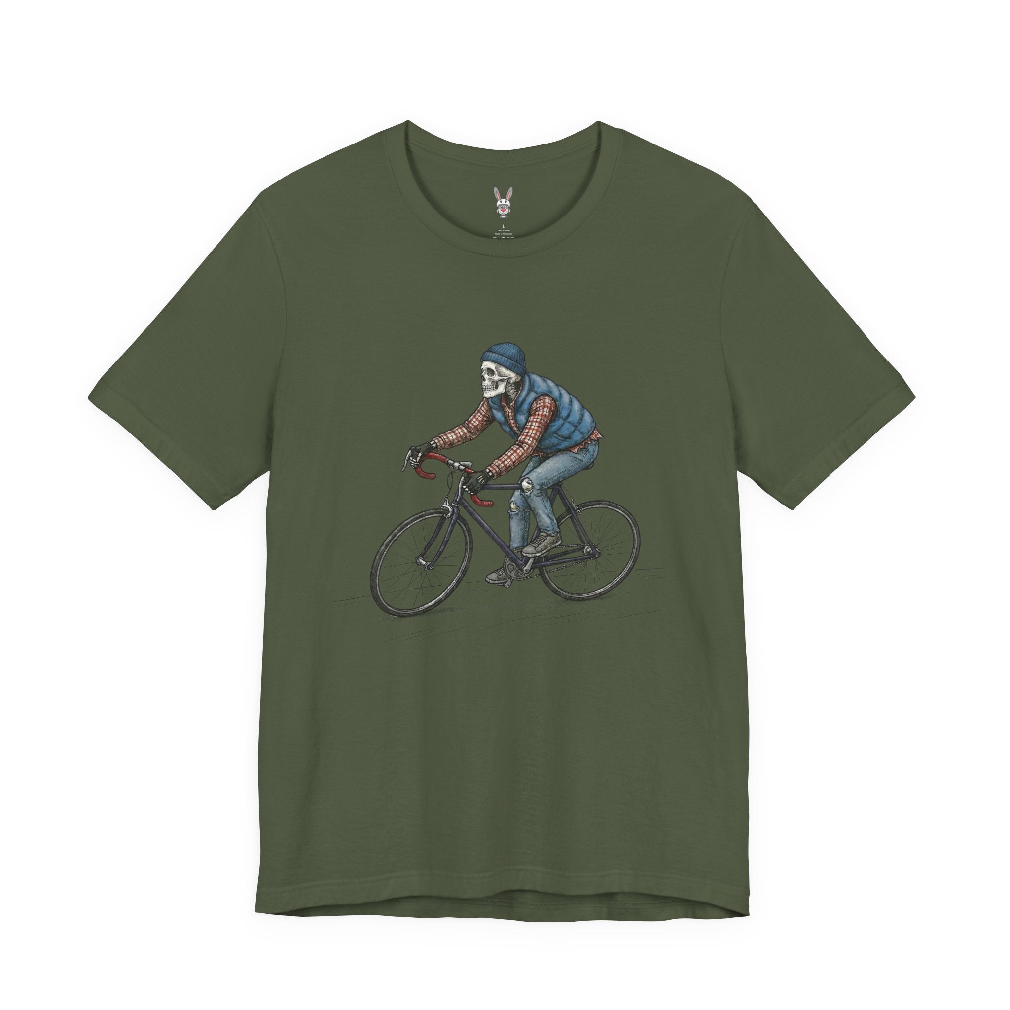 Dead Simple – Skeleton Single Speed Cyclist T-Shirt