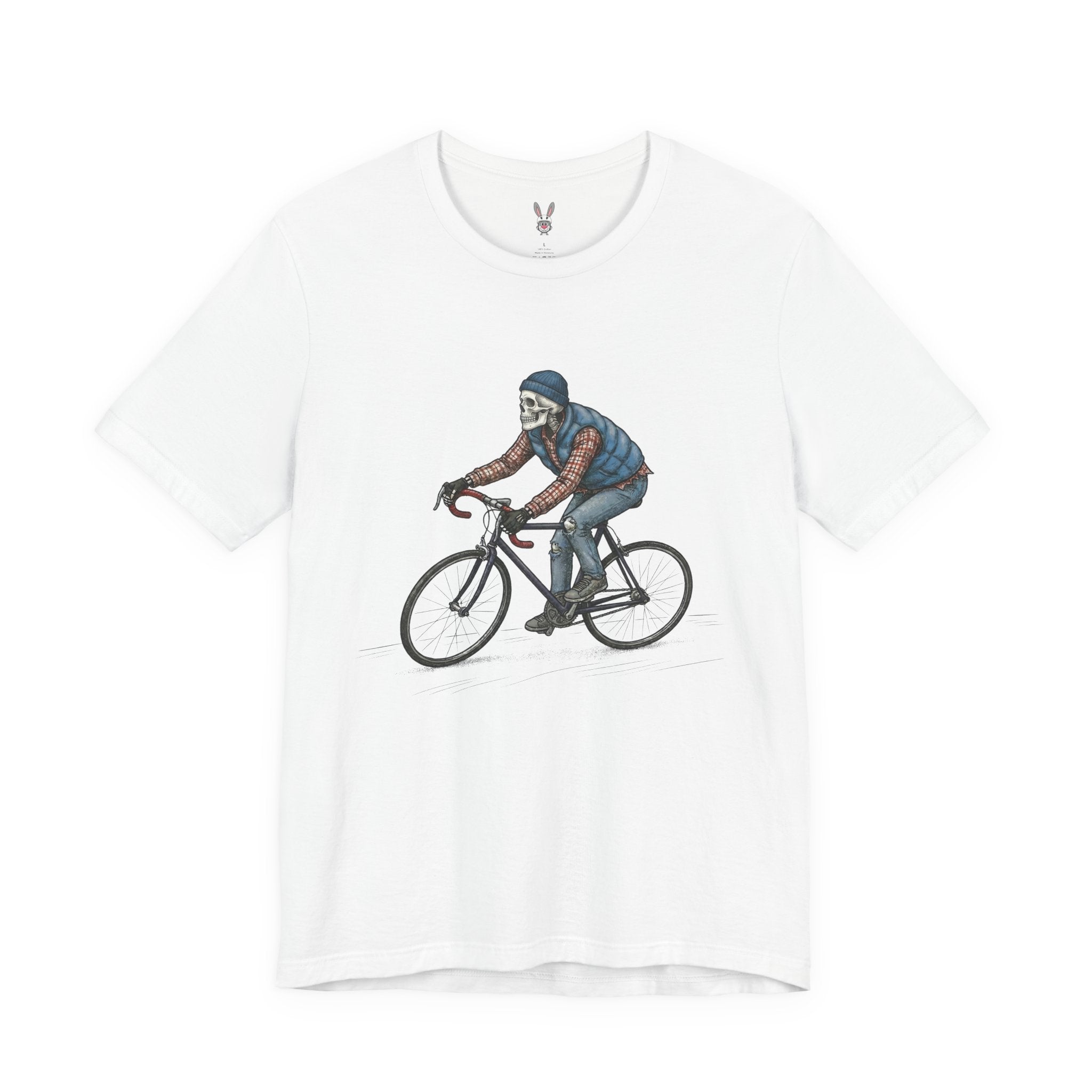 Dead Simple – Skeleton Single Speed Cyclist T-Shirt