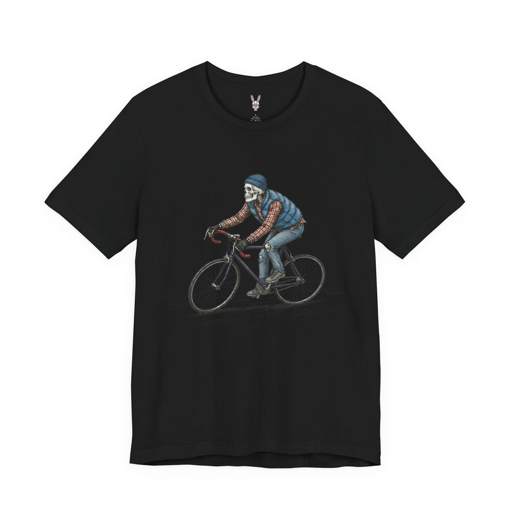 Dead Simple – Skeleton Single Speed Cyclist T-Shirt