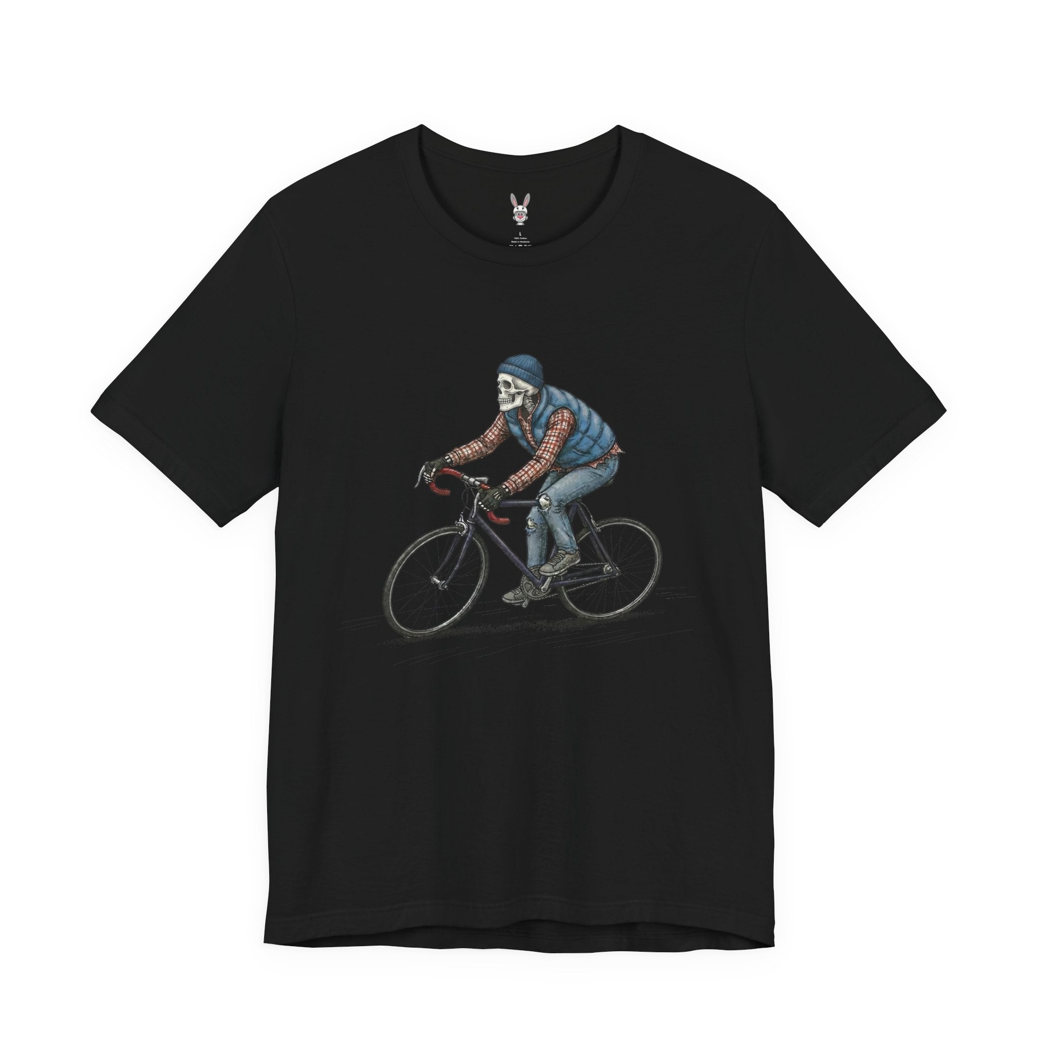 Dead Simple – Skeleton Single Speed Cyclist T-Shirt