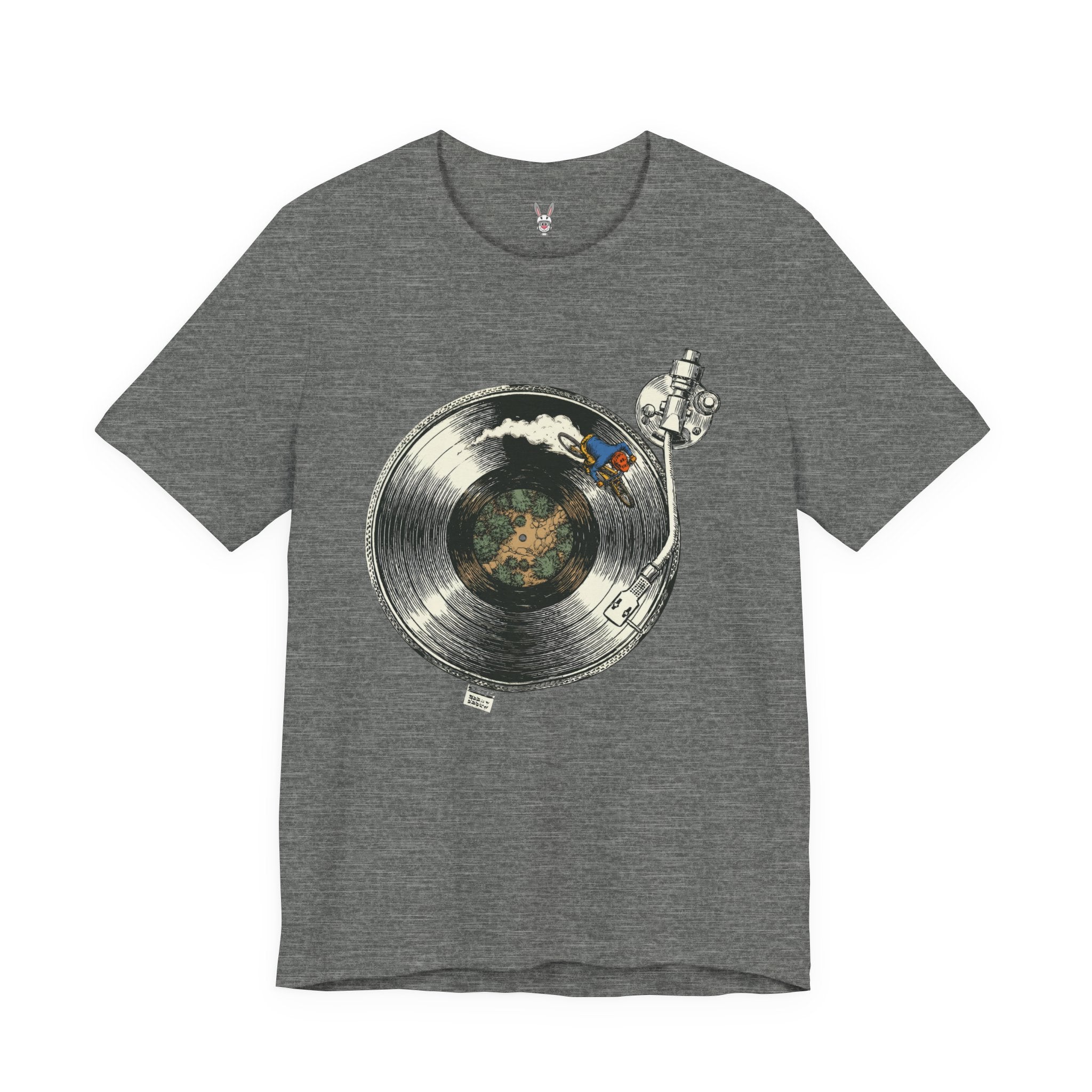 “Singletrack Spin” – Vinyl Record Mountain Bike Art Print