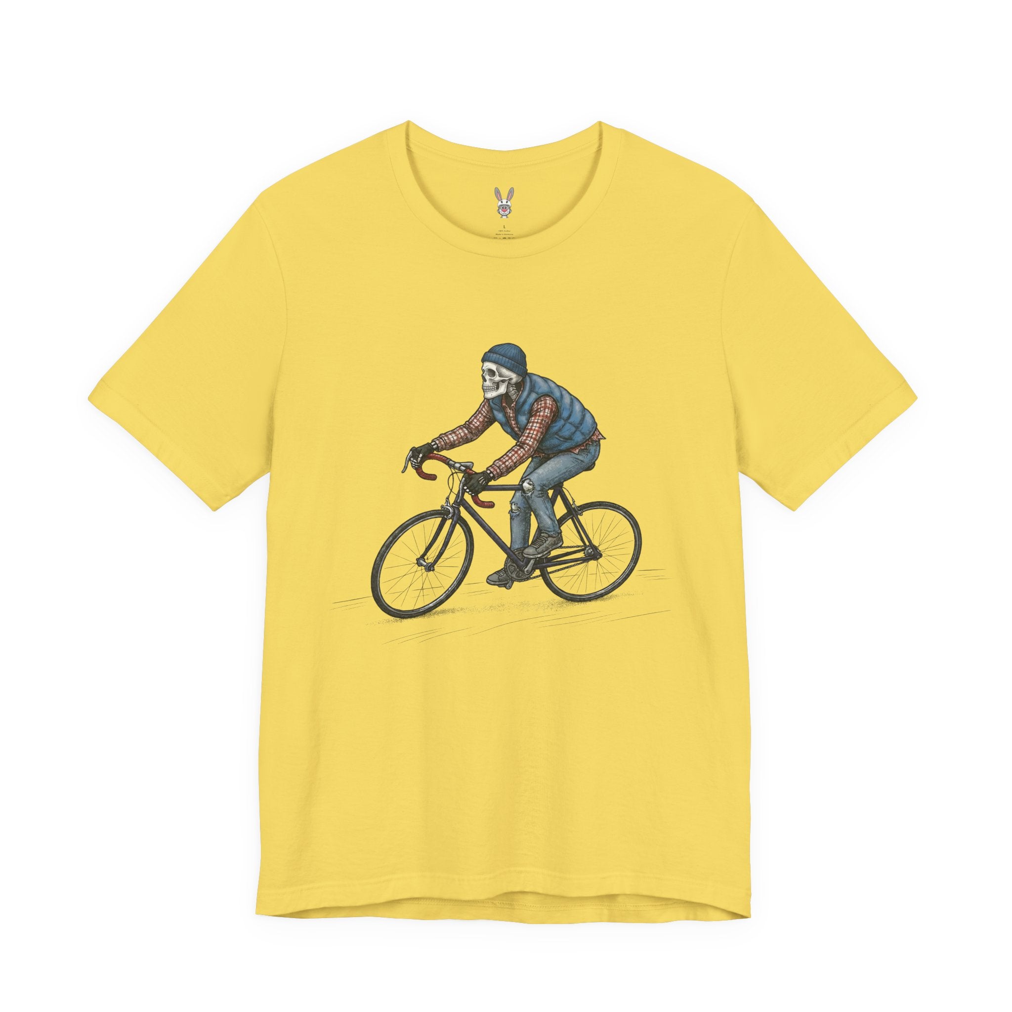 Dead Simple – Skeleton Single Speed Cyclist T-Shirt