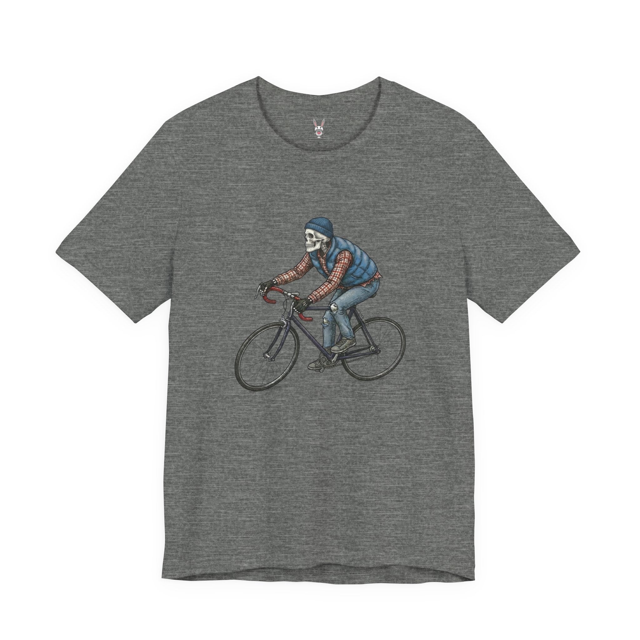Dead Simple – Skeleton Single Speed Cyclist T-Shirt