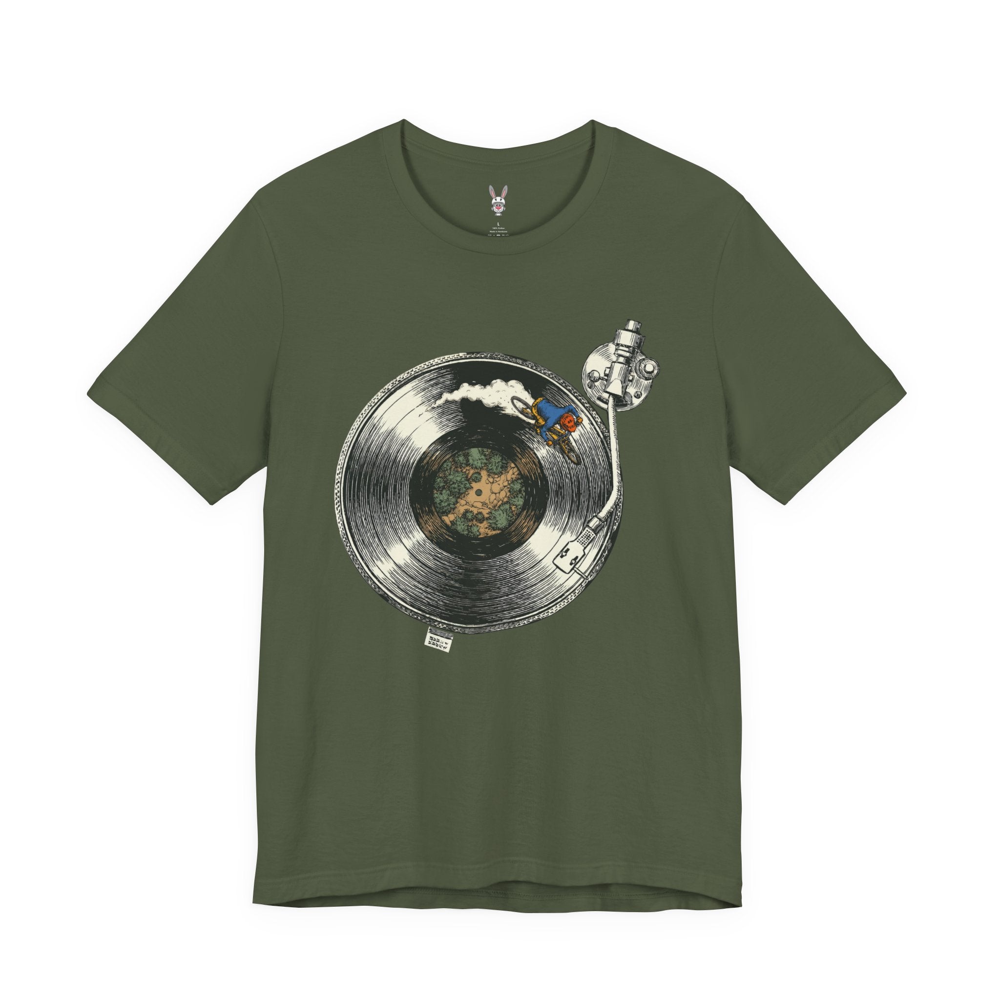 “Singletrack Spin” – Vinyl Record Mountain Bike Art Print