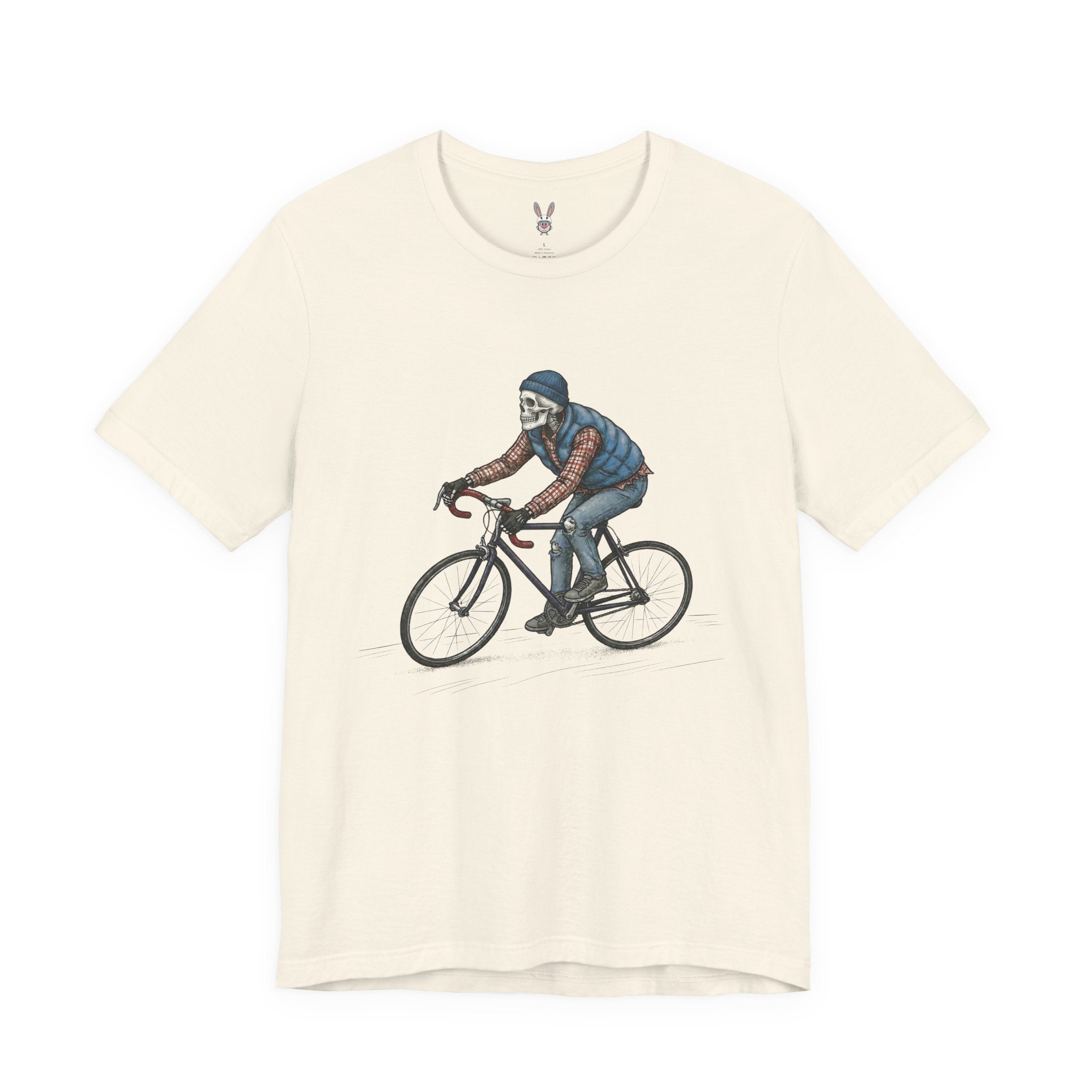 Dead Simple – Skeleton Single Speed Cyclist T-Shirt