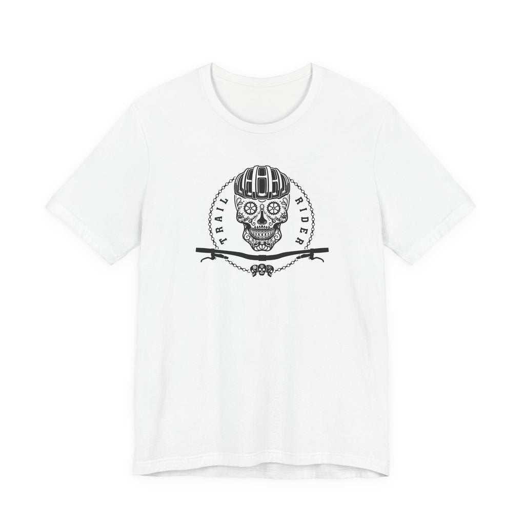 Calavera Trail Rider | Mountain Bike T-Shirt Inspired by Día de los Muertos